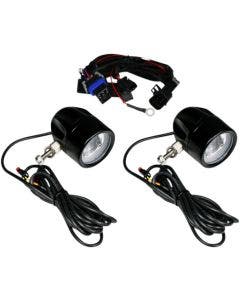 Custom Dynamics ProBeam Black LED Halo Fog Lamps Indian Cruiser 14-19