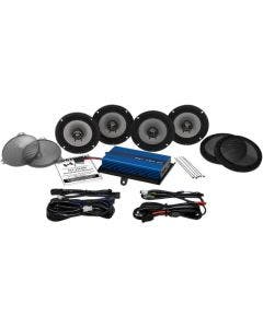Hogtunes Complete 200 Watt Amp G4 4 Speaker Kit 14-19 Harley Touring Ultra FL