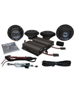 Hogtunes Wild Boar 600 Watt Front / Rear Speaker Kit 14-19 Harley Ultra CVO