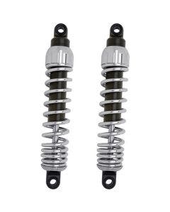 Progressive Chrome 444 Series 12" Standard Duty Rear Shocks Harley 06-17 FLHT