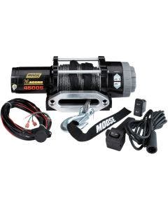Moose 4500 LB Aggro UTV Winch Synthetic Rope Corded Remote w/ Dash Switch