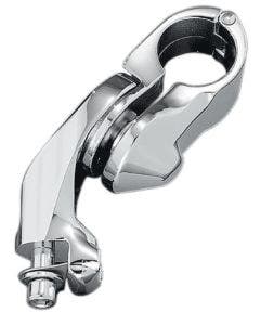 Kuryakyn Chrome Tour Tech Tall Rider Cruise Peg Mounts (Short) 4" For 1-1/4" Bar