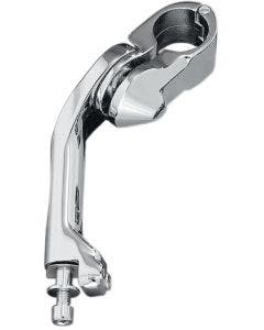 Kuryakyn Chrome Avg Rider Tour Tech Cruise Peg Mounts (Long) 6" For 1-1/4" Bar