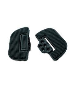 Kuryakyn 4357 Black Ribbed Floorboards for Harley or Metric Driver or Passenger
