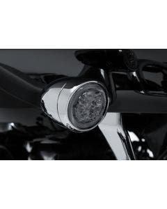 Ciro FANG® White Halo Front Signal Light Inserts With Bezel (Dual Circuit)