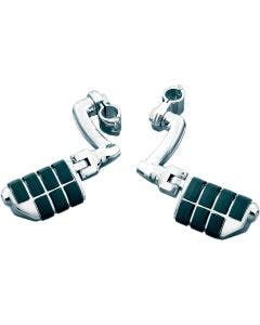 Kuryakyn Chrome Longhorn Offset Dually Highway ISO Pegs 1-1/4" Engine Guard Bars