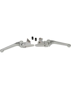 PSR 12-00656-20 Chrome Anthem Adjustable Lever Set Pair Harley Softail 15-Up