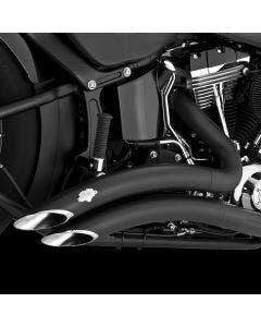 Vance & Hines 46369 49 State Black Big Radius Exhaust for Harley Softail 00-17