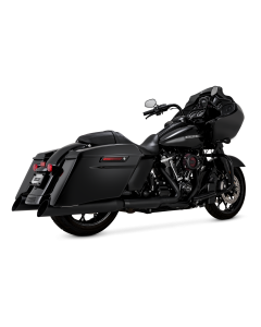 Vance & Hines 46764 Black Backslash 4.5 Slip On Mufflers Harley M8 FLH  