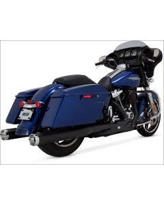 Vance & Hines 46780 Black Monster Rounds Mufflers Slip Ons Harley 17-Up Milwaukee M8