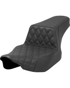 Saddlemen Step-Up Black Front Lattice W/Black Stitch Seat Harley 23-24 FLH/FLT