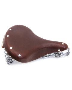 V-Twin 47-0611 Corbin Double Steel Saddle Solo Seat Honey Brown Harley F Style