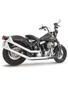Freedom Performance Sharktail Upsweep 2.5 Slip-Ons Chrome Harley Softail 86-17
