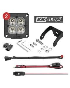XK Glow C3 Cube Flood Lights Flush Mount RGB Accent Lighting Kit XK065002-FL-KIT