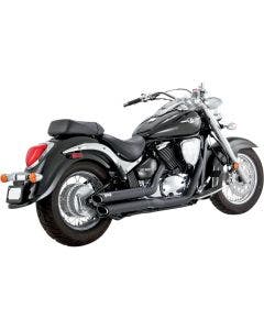 Vance & Hines Black Twin Slash Staggereds Exhaust Suzuki M50 C50 Boulevard 05-09