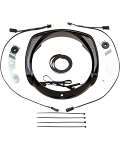 FANG® LED Headlight Bezel Black w/ White for 14-24 Harley Davidson Touring Models
