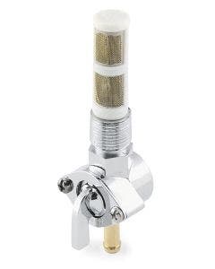 Petcock 22 Mm Chrome Round Billet Down Outlet For Harley Davidson or Custom
