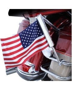 Ciro 70600 6x9" American Flag w/ LED Light Flagpole Universal Harley Motorcycle