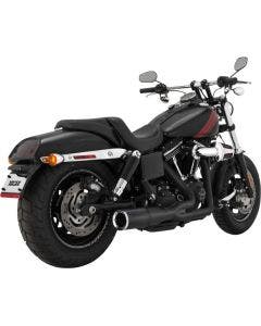 Vance & Hines Black Hi-Output Short 2 into 1 Exhaust for 06-16 Harley Dyna