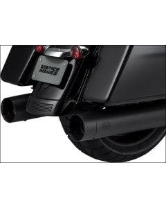 Vance & Hines Titan Black 4" Oversized 450 Slip Ons Mufflers Harley FL M8 17-Up