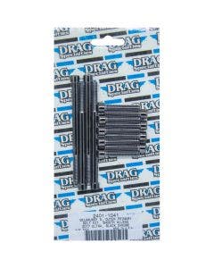 Drag Specialties Black Outer Primary Bolt Kit Smooth Allen Head 17-19 Harley M8