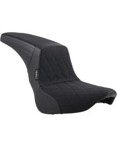 Le Pera LYB-590DMGP Black Kickflip 2-Up Seat Diamond Gripp Harley FXBR FLFB 18-20