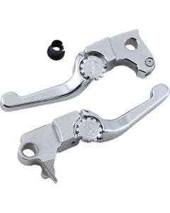 PSR 12-01657-20 Chrome Anthem Shorty Lever Set Pair Harley SE CVO & Trike 03-07