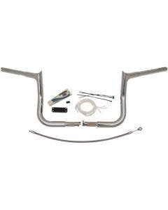 Fat Baggers Chrome 10" EZ Install Pointed Handlebar Package Harley FLH 08-13