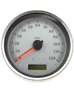 Drag Specialties White 5" Electronic Speedometer Gauge 04-13 Harley Sportster