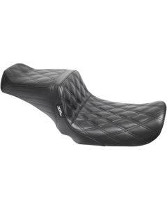 Le Pera LK-581DD Black Double Diamond Tailwhip 2-Up Seat Harley Dyna 06-17