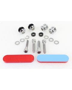 V-Twin 50-1690 Chrome Docking Hardware Kit for Sissy Bars and Racks FL FX 18-Up