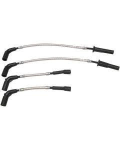 Magnum 3047S Polished Braided Spark Plug Ignition Wires Harley Softail 18-Up
