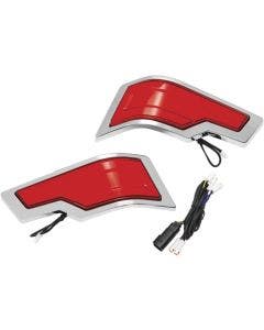 Kuryakyn 2954 Chrome Red LED Tour Pak Taillight Lights Harley Touring 14-up 