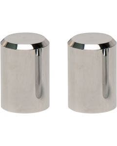 Pro Pad Chrome Finish 2 Long Billet Docking Hardware Station Covers for Harley 