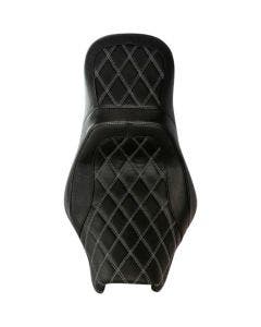 Danny Gray Airhawk Weekday 2-up XL Harley Seat DD Stitch W/O Backrest Option 08-21 FL