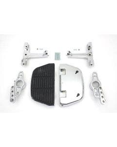 Chrome D-Shaped Passenger Floorboard w/ Swingarm Mount Kit Harley Touring 07-08
