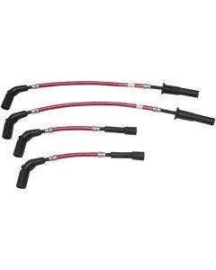 Magnum 3047T Metallic Red Braided Spark Plug Ignition Wires Harley Softail 18-Up