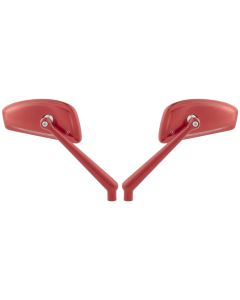 Arlen Ness Tearchop Forged Billet Mirror Left & Right Red CNC Harley