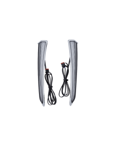 Ciro 45800 Chrome Lower Fairing Lights Amber White Turn Signals Harley Touring 14-