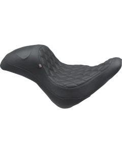 Mustang Black Double Diamond Extreme Fastback Seat 4 Harley