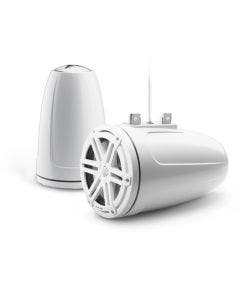 JL Audio 7.7-Inch Enclosed Tower Coaxial System Gloss White Enclosure White Sport Grille