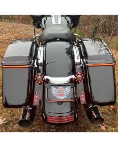 CD LED All-in-1 Signal Radius License Plate Frame 4 Harley FLH/T 14-23