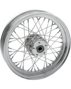 Chrome 40 Spoke Laced 16" Rear Wheel Harley 02-07 FLH/T 41052-02 W/O ABS