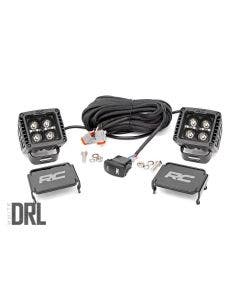 Rough Country 70903BLKDRL Black Series 2" Square Cree LED Light Cube Pair (Spot)