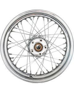 Chrome 40 Spoke Laced 16" Rear Wheel Harley 12-17 FLST C/F/N w/ ABS Softail