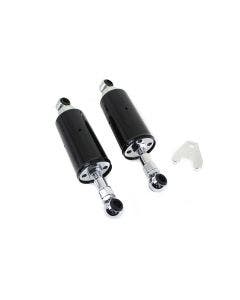 V-Twin Black Adjustable Rear Shocks Set 54-0188 Harley Softail 89-99