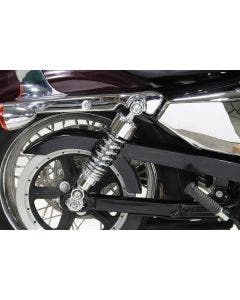 Chrome 10.5" Slammer Lowering Rear Shocks Harley Sportster 883 1200 06-Up 