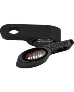 Kodlin Black Elypse Amber LED Turn Signals Universal 12V Harley & Custom