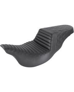 Saddlemen Step-Up Black Front TR Rear LS W/Black Stitch Seat Harley 08-24 Touring