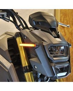 New Rage Cycles Black Slim LED Front Turn Signal Indicators Kit 13-15 Honda Grom